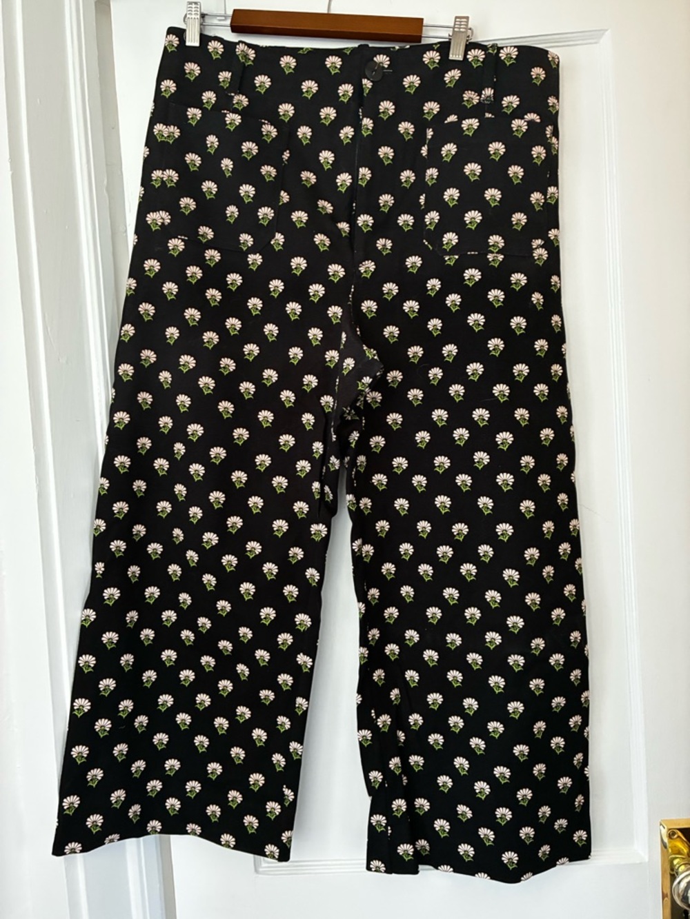 Anthropologie Maeve Colette Wide-Leg Cropped Pants